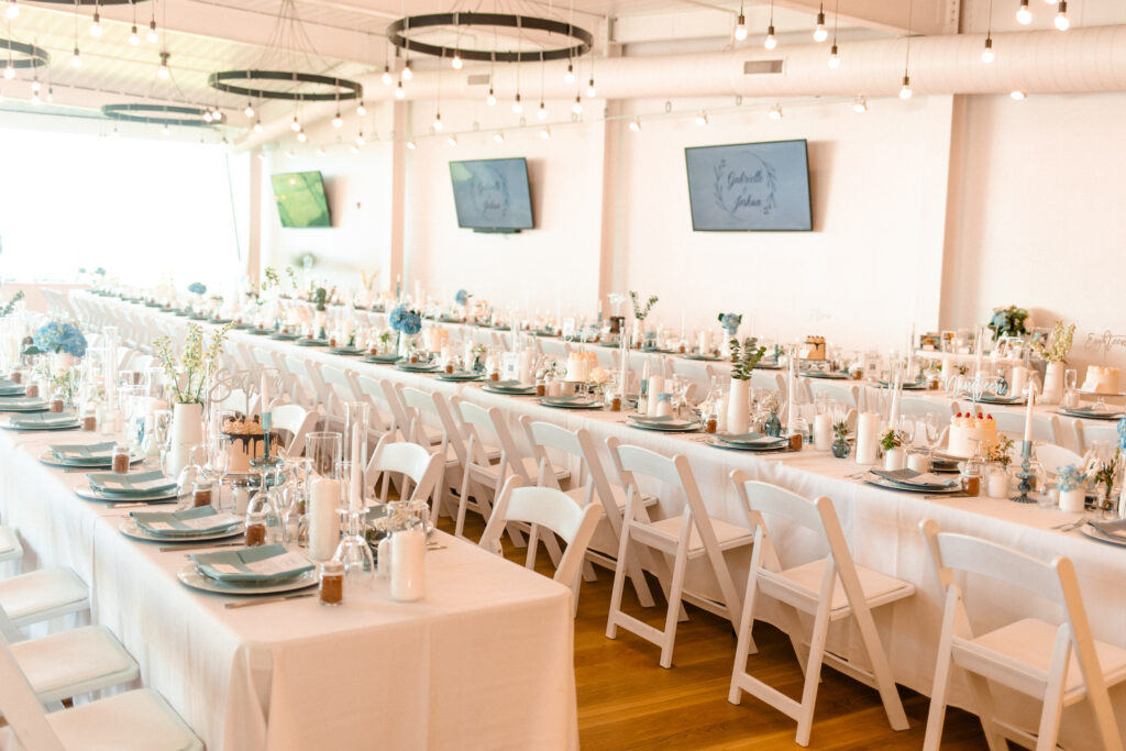 reception decor indoor mountain wedding