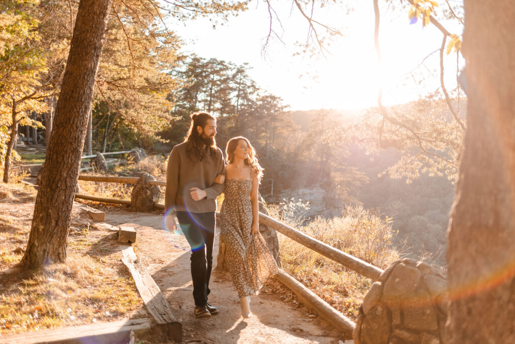 Cloudland Canyon overlook adventure couple session | Georgia couple photographer