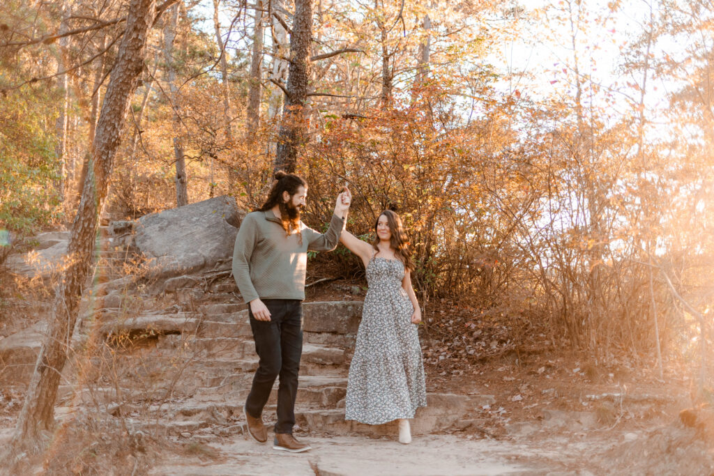 Cloudland Canyon overlook adventure couple session | Georgia couple photographer