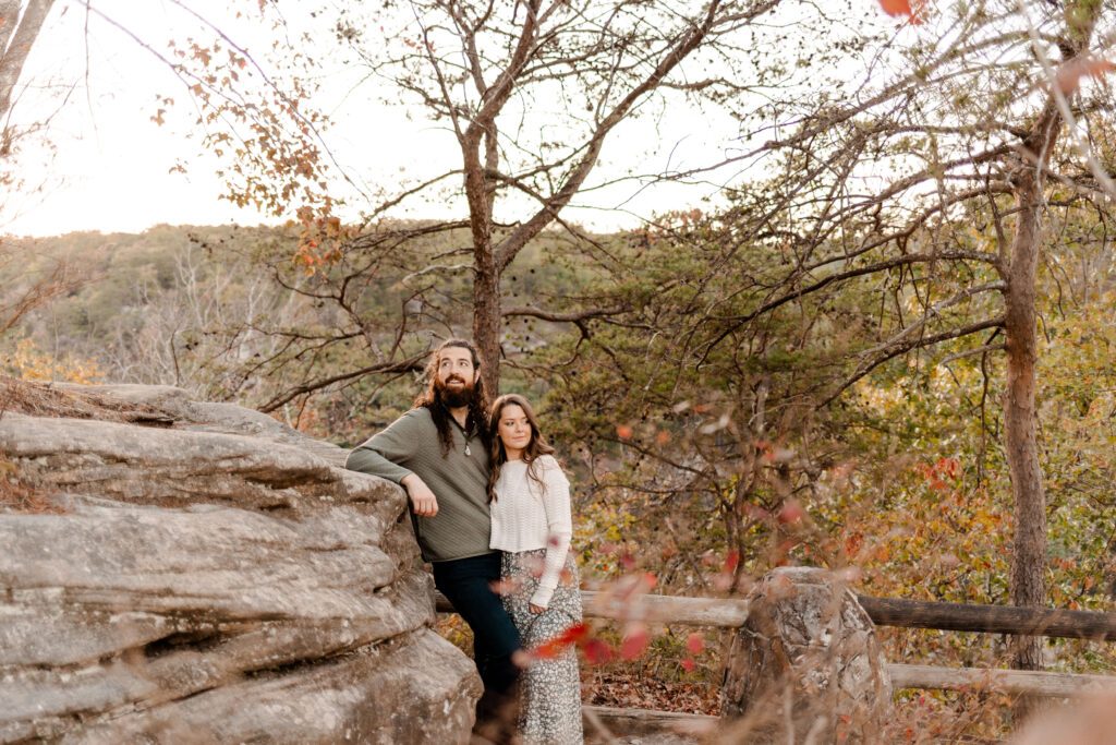 Cloudland Canyon overlook adventure couple session | Georgia couple photographer