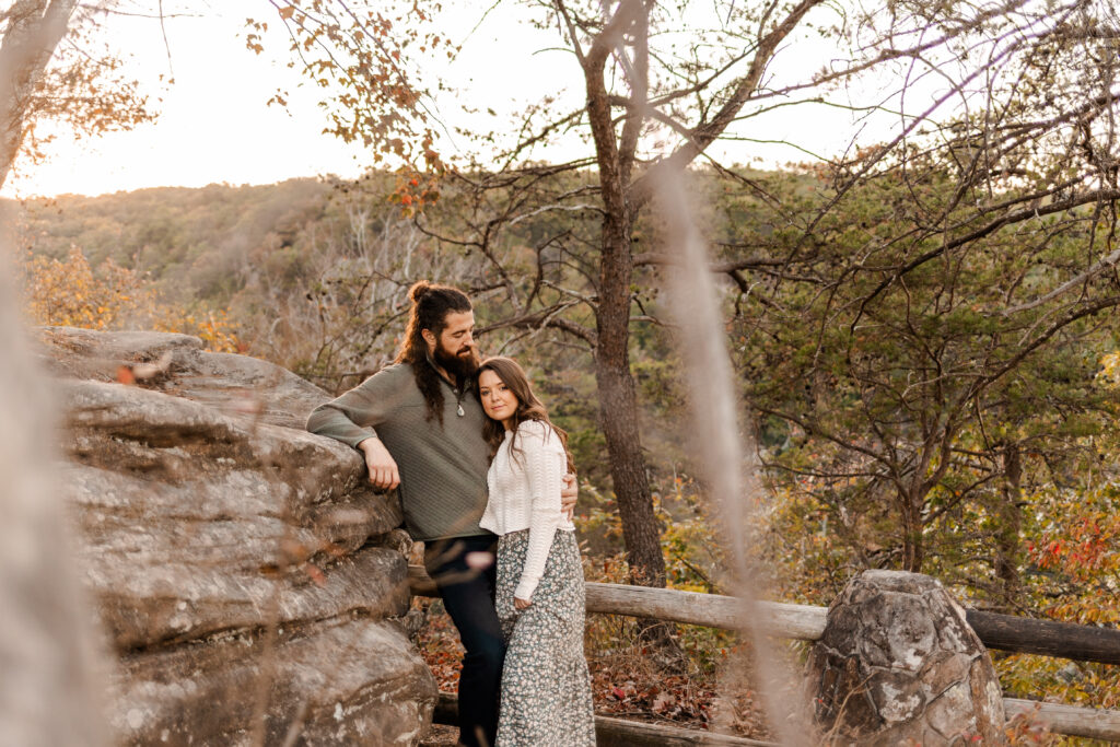 Cloudland Canyon overlook adventure couple session | Georgia couple photographer