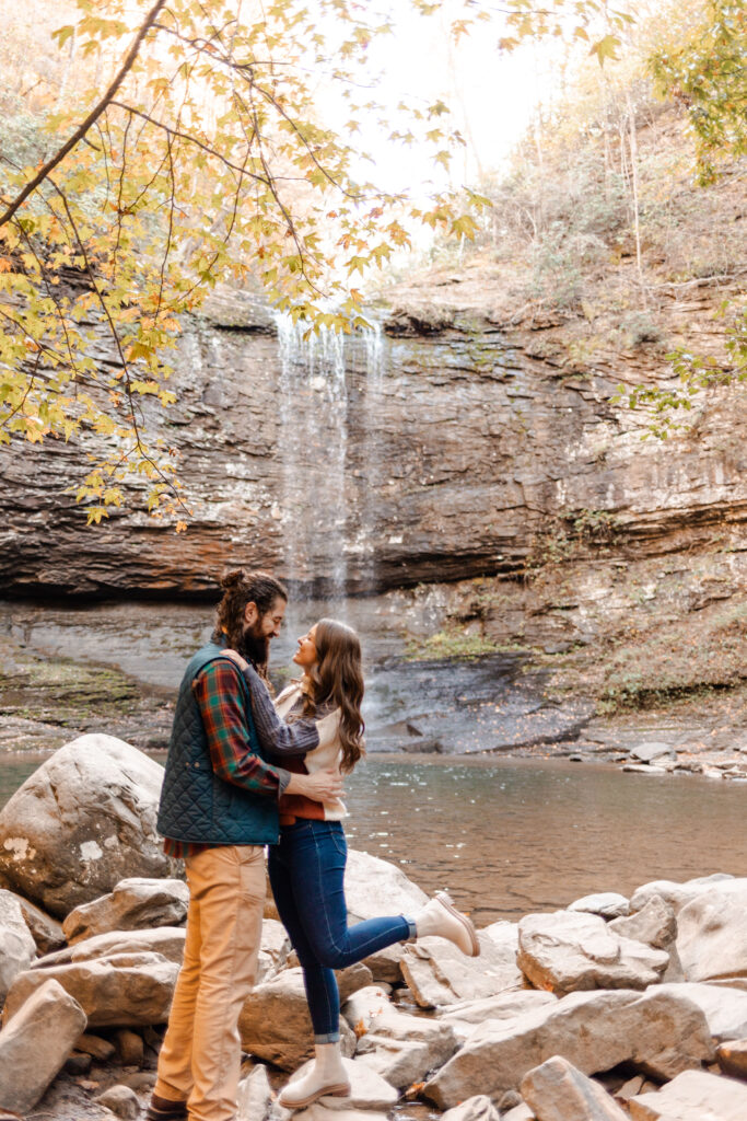 Cloudland Canyon adventure couple session | Georgia couple photographer