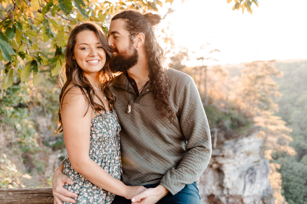 Cloudland Canyon overlook adventure couple session | Georgia couple photographer