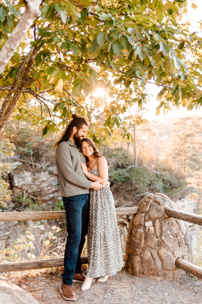 Cloudland Canyon overlook adventure couple session | Georgia couple photographer