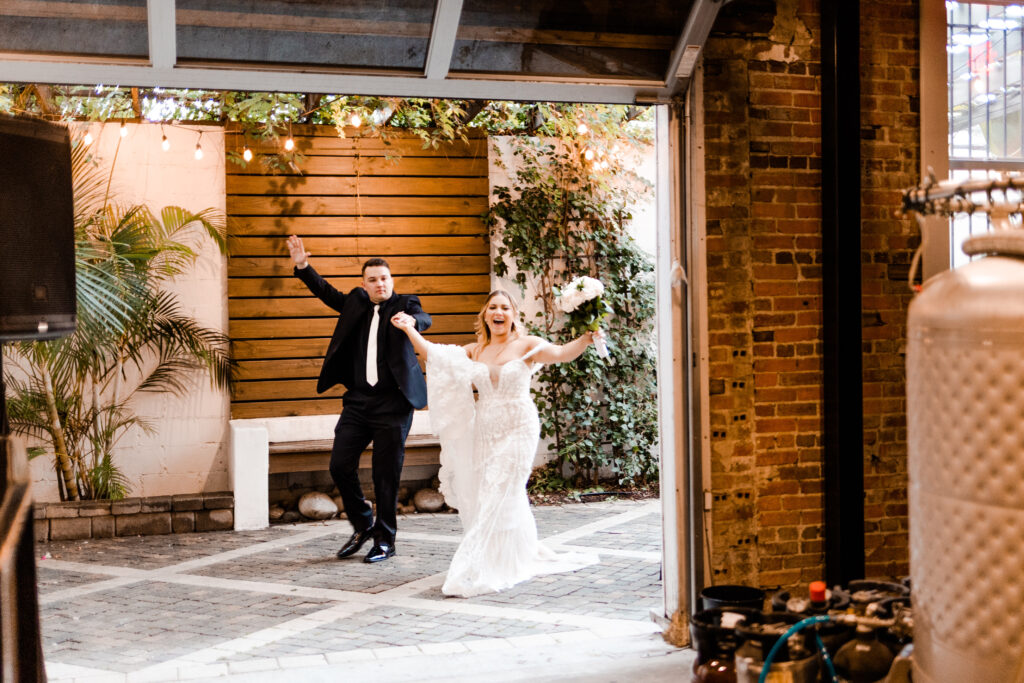 wedding reception bride and groom entrance