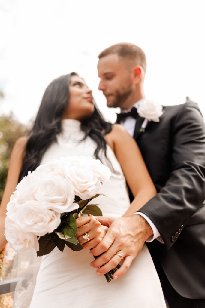 Couple poses for newlyweds | Chattanooga wedding photographer