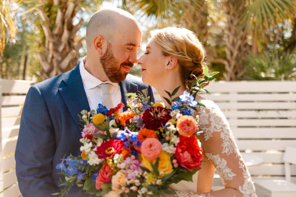 Couple poses for newlyweds | Chattanooga wedding photographer