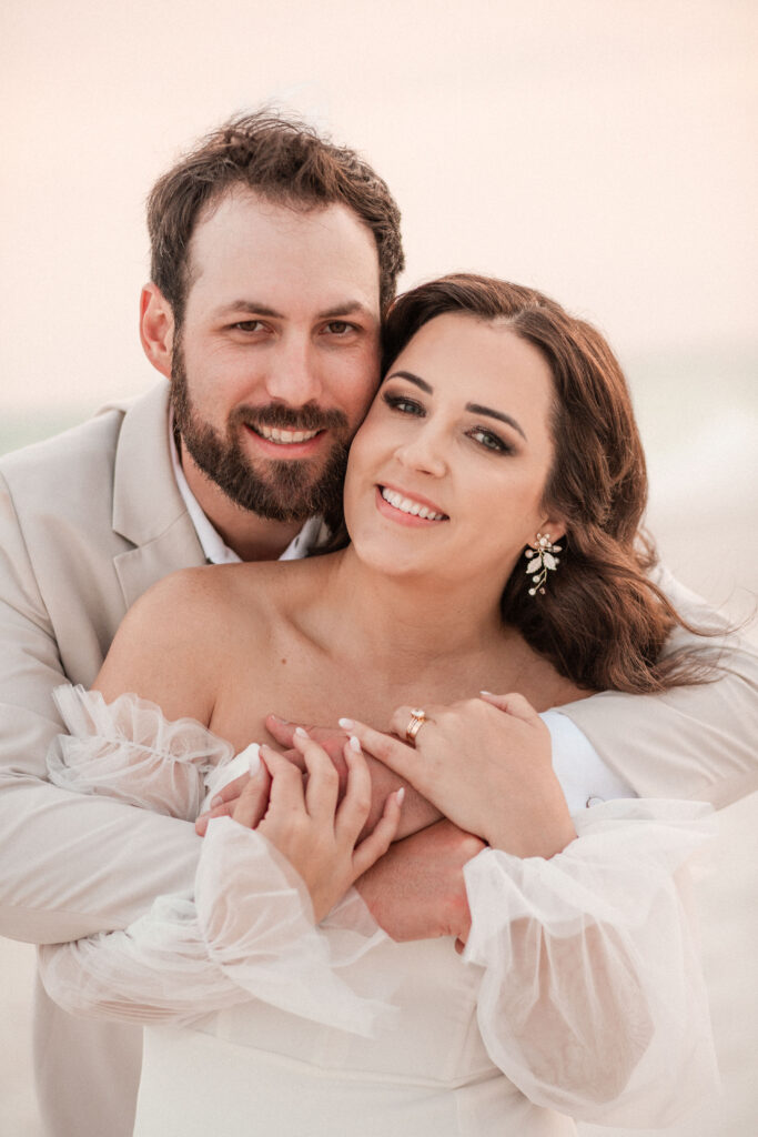 Couple poses for newlyweds | Chattanooga wedding photographer