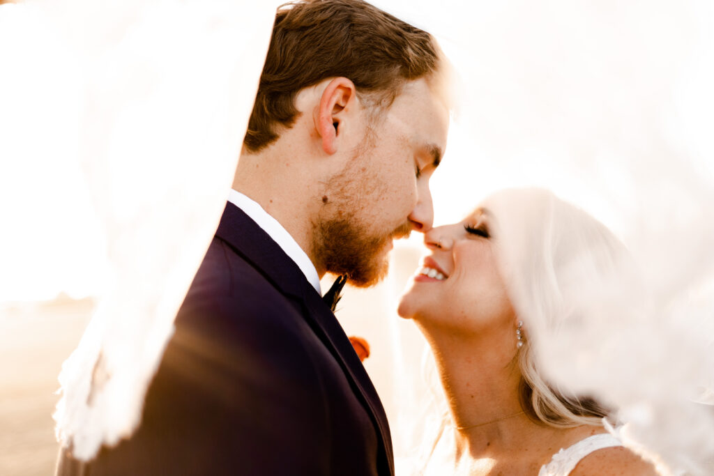 Couple poses for newlyweds | Chattanooga wedding photographer