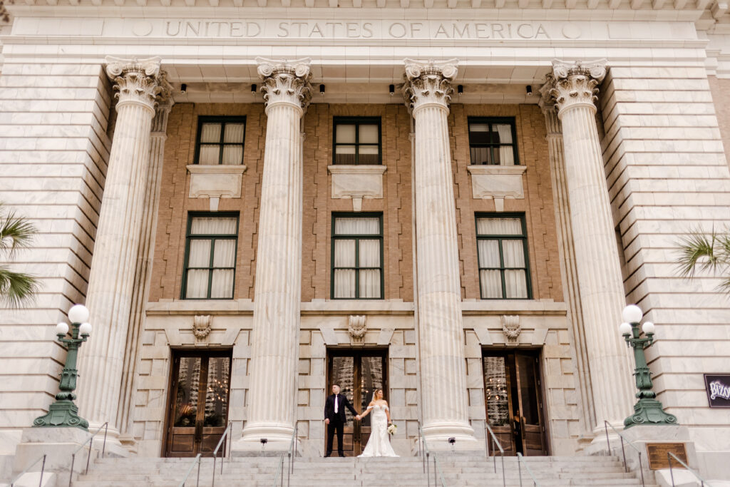 Couple poses for newlyweds | Chattanooga wedding photographer