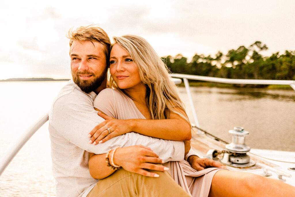 Engagement session on a yacht | North Alabama, Georgia, and Tennessee photographer