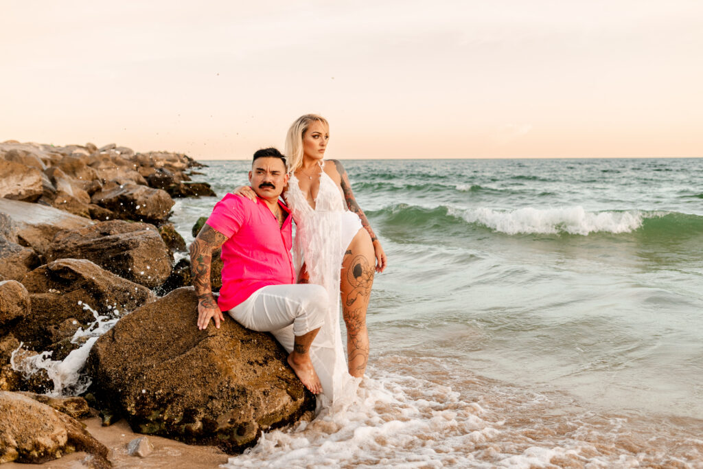 Romantic beach couple session | North Alabama, Georgia, and Tennessee photographer